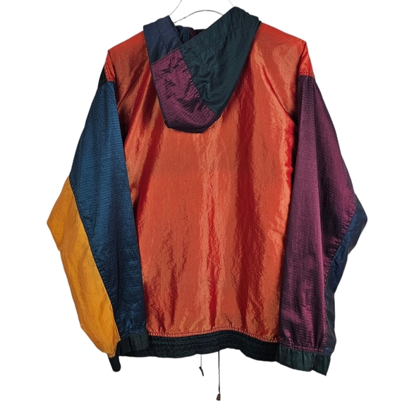 Body Glove Vintage 90's Pullover Hooded Windbreaker Jacket Colorblock - Picture 2 of 10